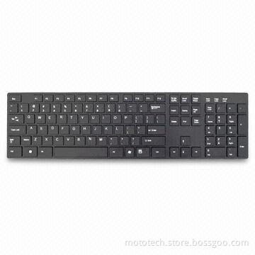 Slim Multimedia Keyboard with Laser Inscribed Letters and 105 Keys